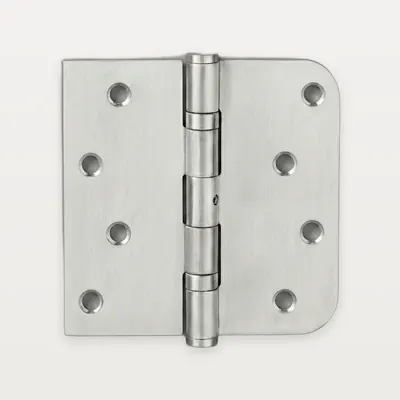 XH-A14 Stainless steel butt hinge, one radius corner, 2 ball bearings, non-removable pin