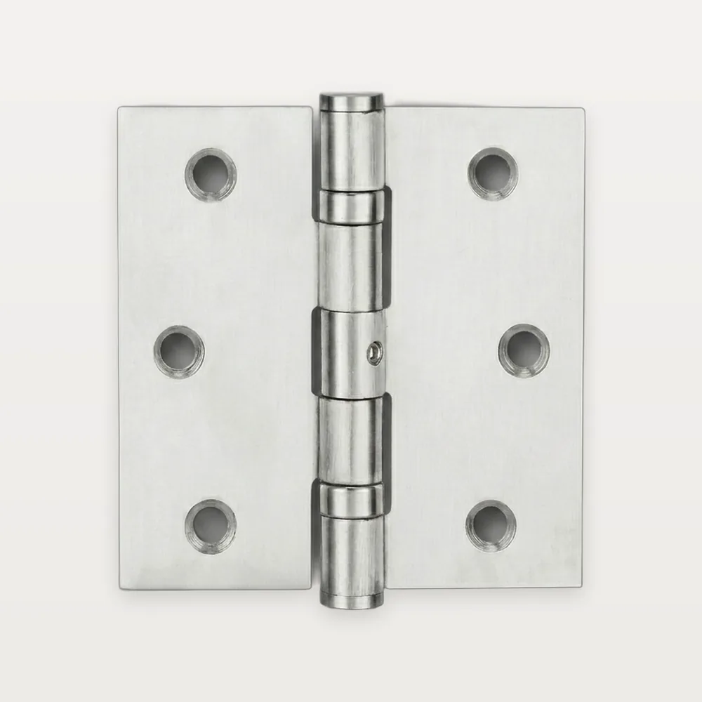 XH-A16 Stainless steel butt hinge, square, 2 ball bearings, non-removable pin