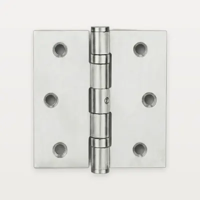 XH-A16 Stainless steel butt hinge, square, 2 ball bearings, non-removable pin