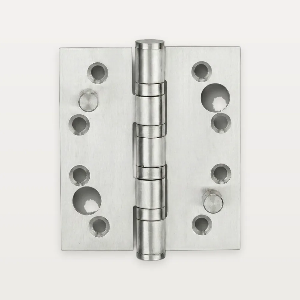 XH-A18 Stainless steel security (anti-pry) butt hinge with security studs, 4 ball bearings