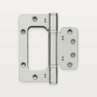 XH-A25 Stainless steel flush / mortise-free (butterfly) hinge with latch tabs, 2 ball bearings