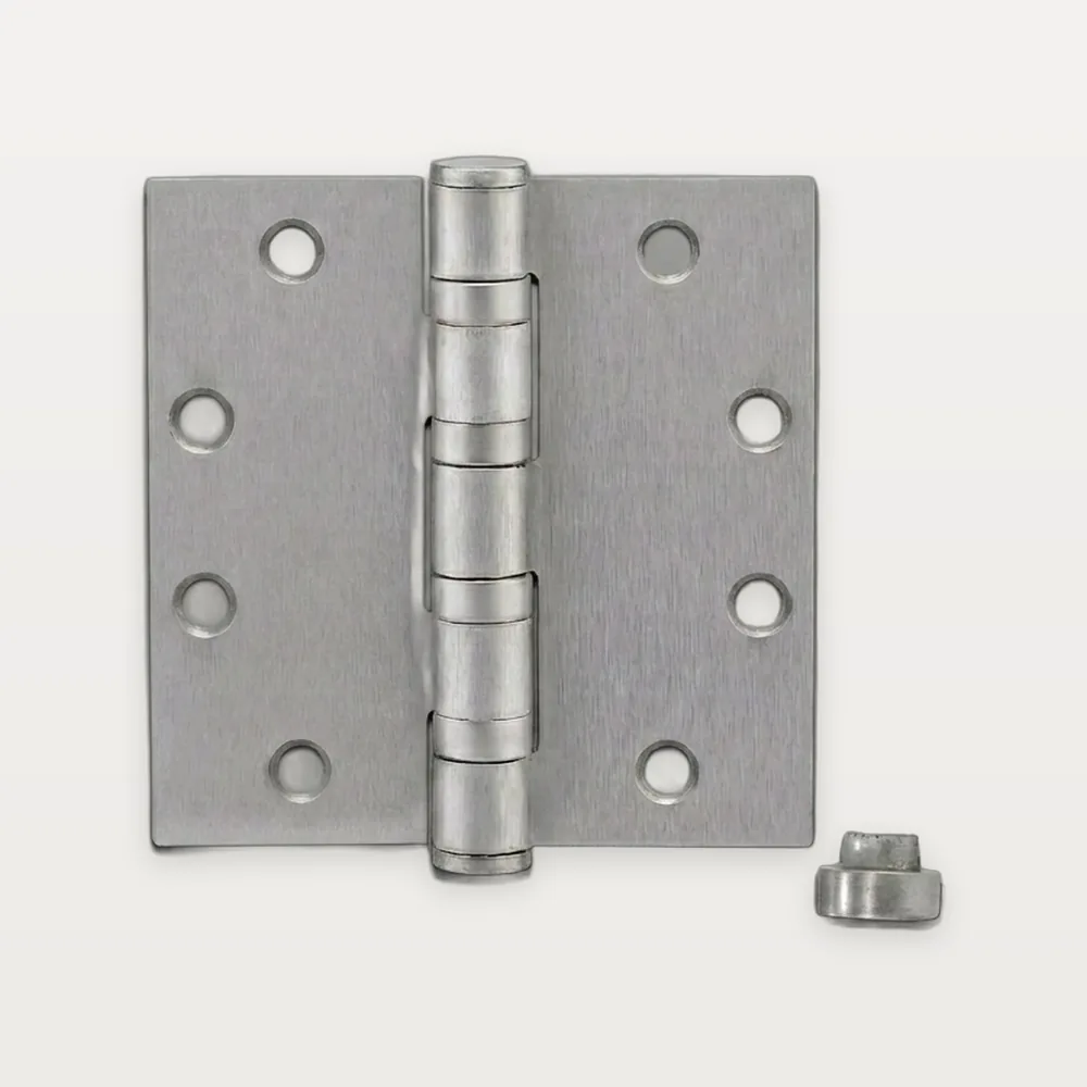 XH-A40 Stainless steel US-style butt hinge, 4 ball bearings, button tips