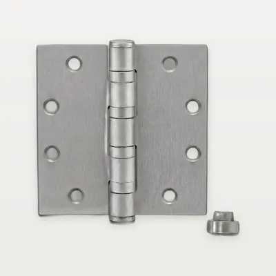 XH-A40 Stainless steel US-style butt hinge, 4 ball bearings, button tips