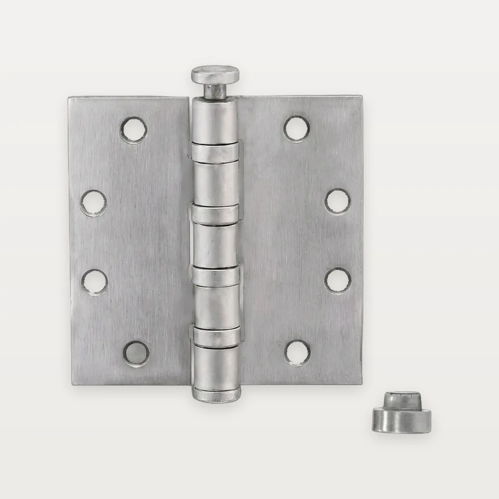 XH-A44 Stainless steel US-style heavy butt hinge, 4 ball bearings, non-removable pin