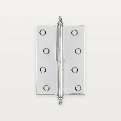 XH-C26 Brass right-angle (L) lift-off hinge with finials (PT3)