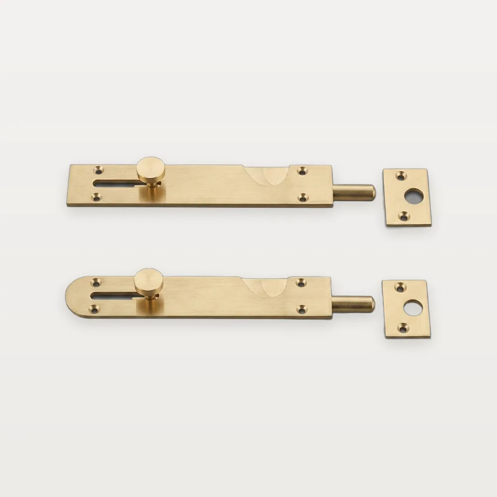 XH-D08 Brass flat bolt with keeper